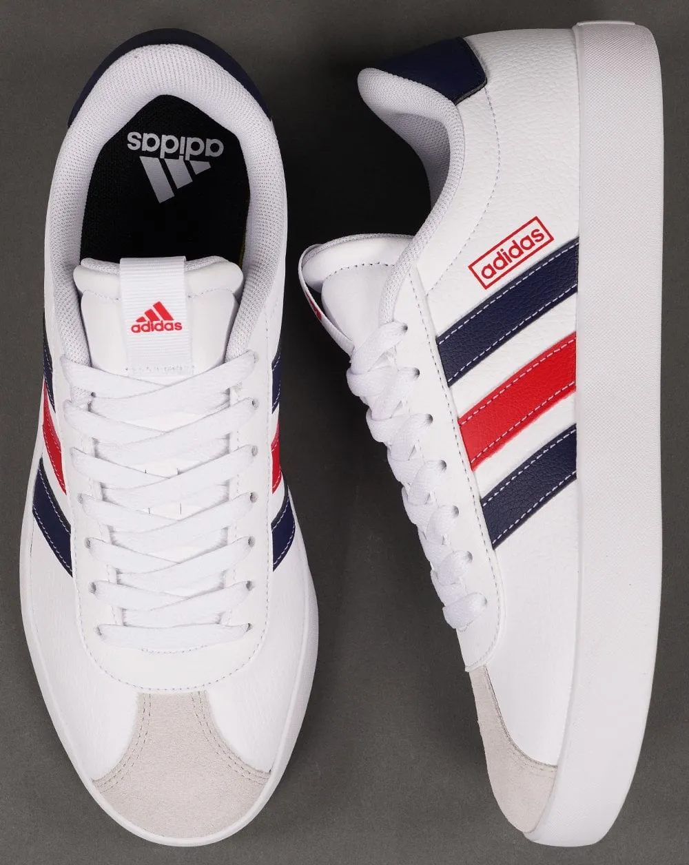 Adidas Court Trainers White Navy Red