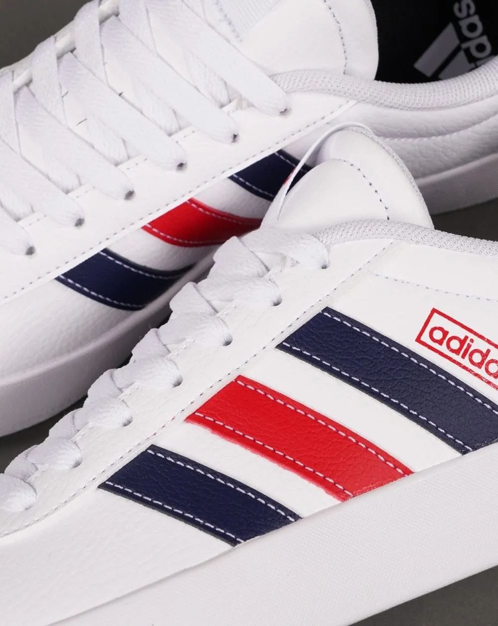 Adidas Court Trainers White Navy Red