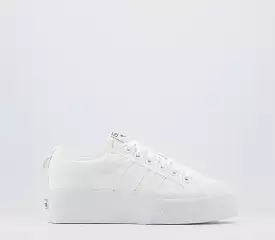 adidas Nizza Platform White White White Uk Size 4