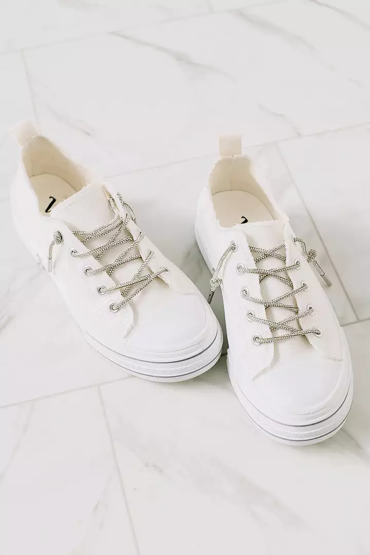 Aman Lace Up Sneakers | White