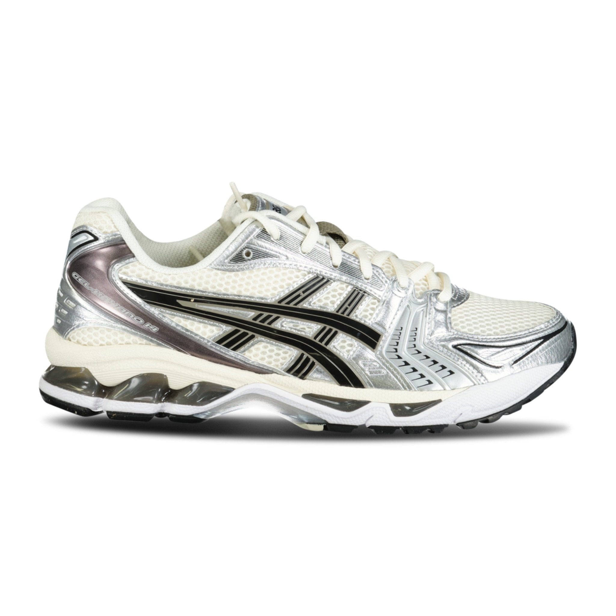 ASICS GEL KYANO 14 WHITE/CREAM/SILVER TRAINERS