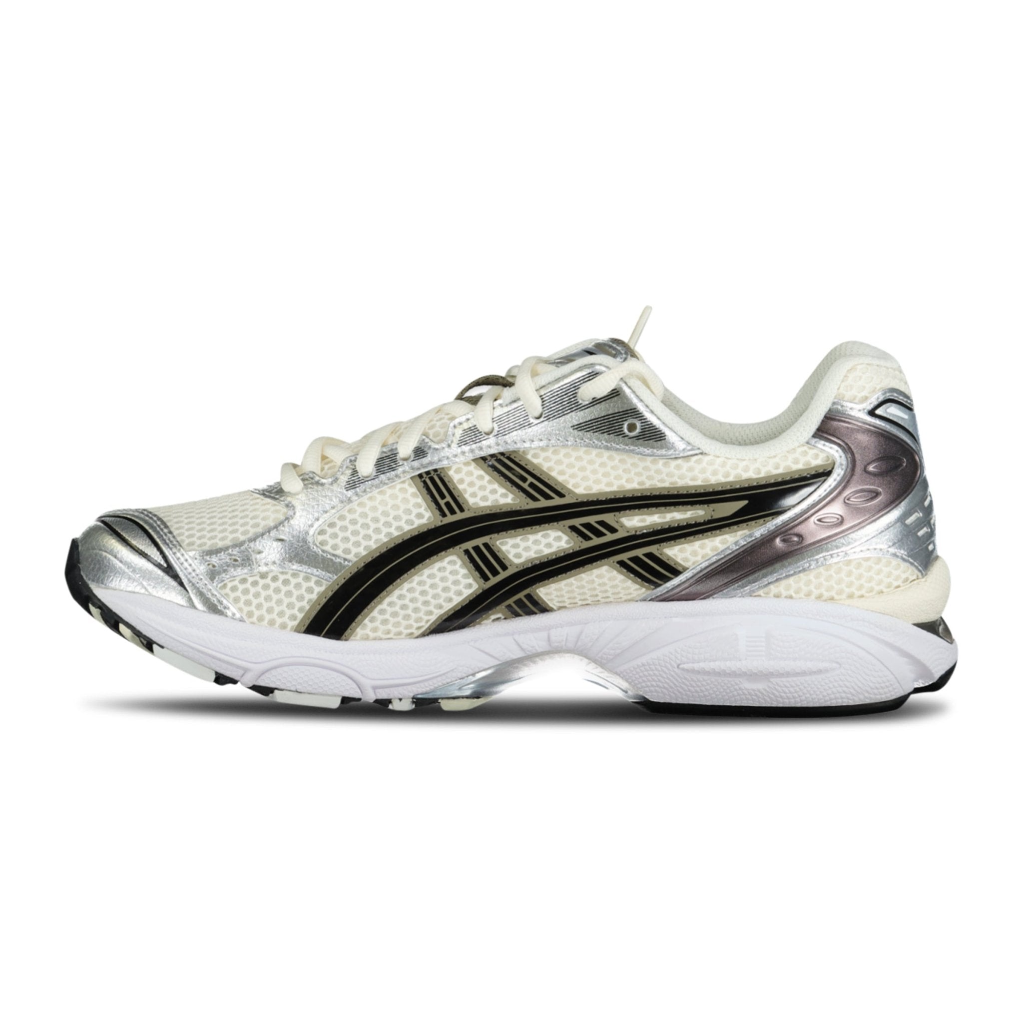 ASICS GEL KYANO 14 WHITE/CREAM/SILVER TRAINERS