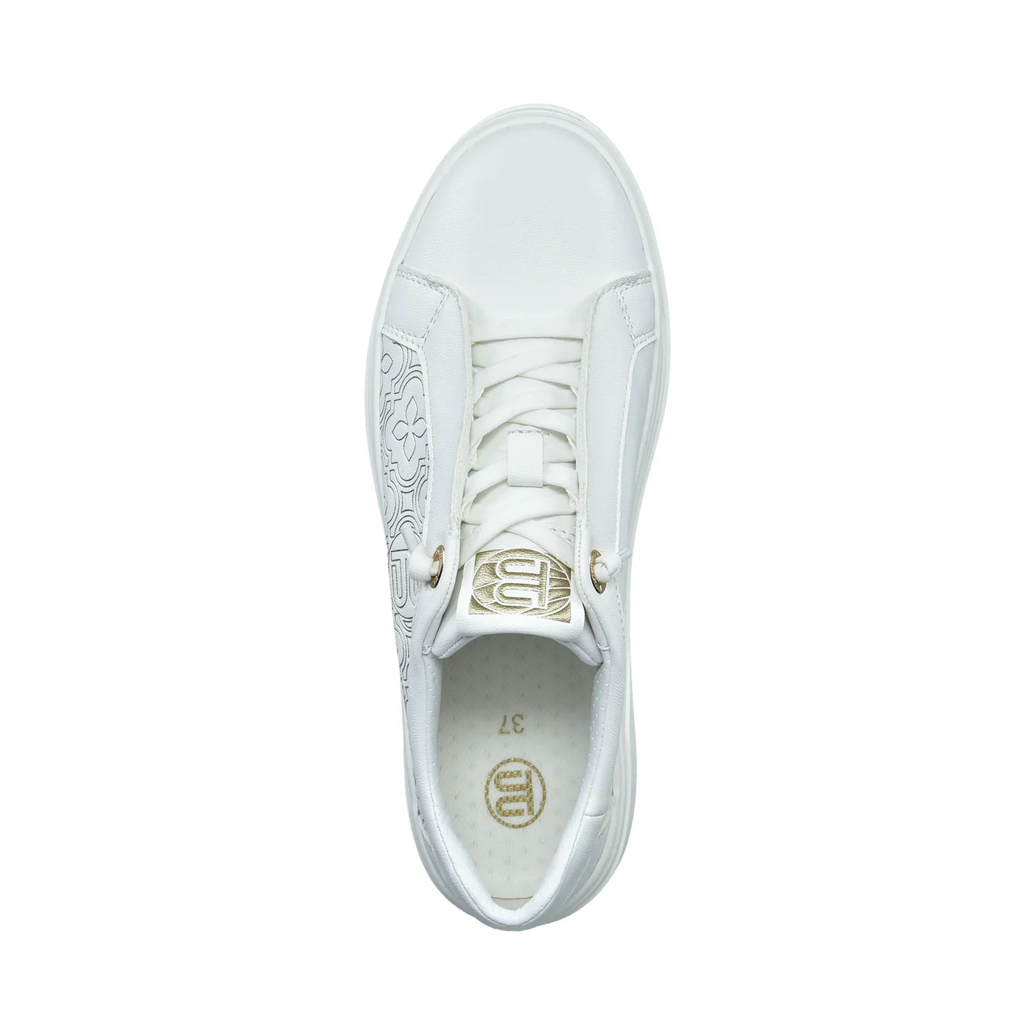 BAGATT White/Gold Platform Trainer