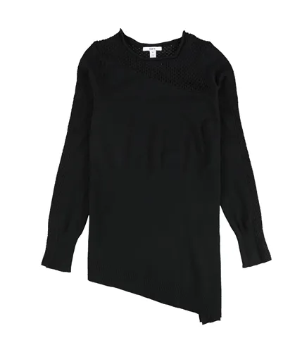 Bar Iii Womens Mesh Inset Pullover Sweater