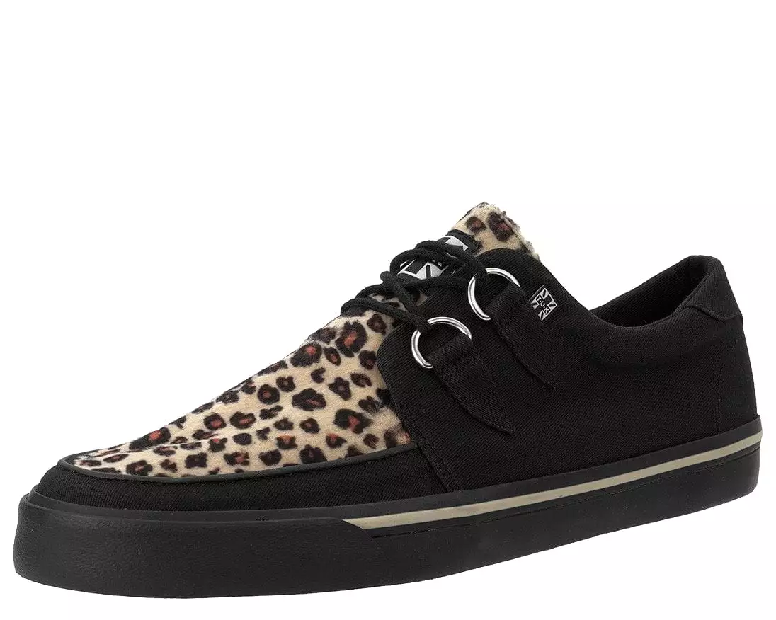 Black & Leopard Vegan Sneaker