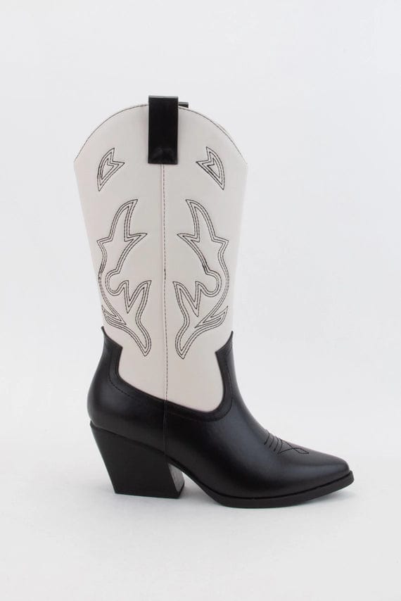 Black & White Western Cowgirl Boots