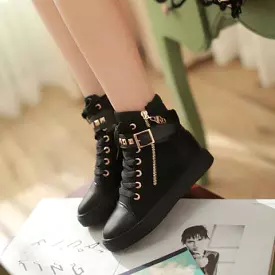 Black Straps Studs Sneakers Shoes SD02312