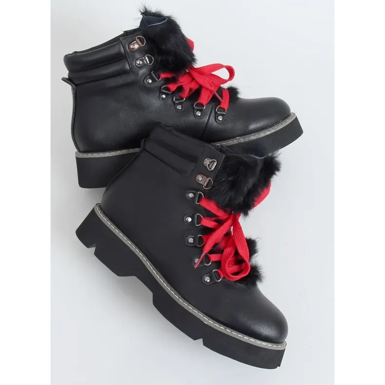 Black Tatiana Black trappers boots