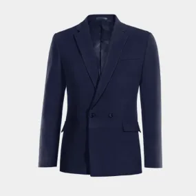  Blazer cruzada azul príncipe de gales slim fit