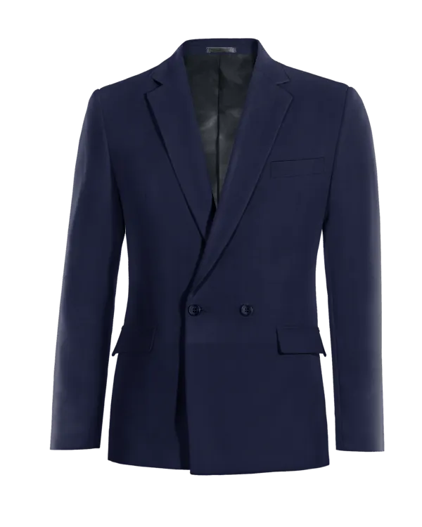  Blazer cruzada azul príncipe de gales slim fit