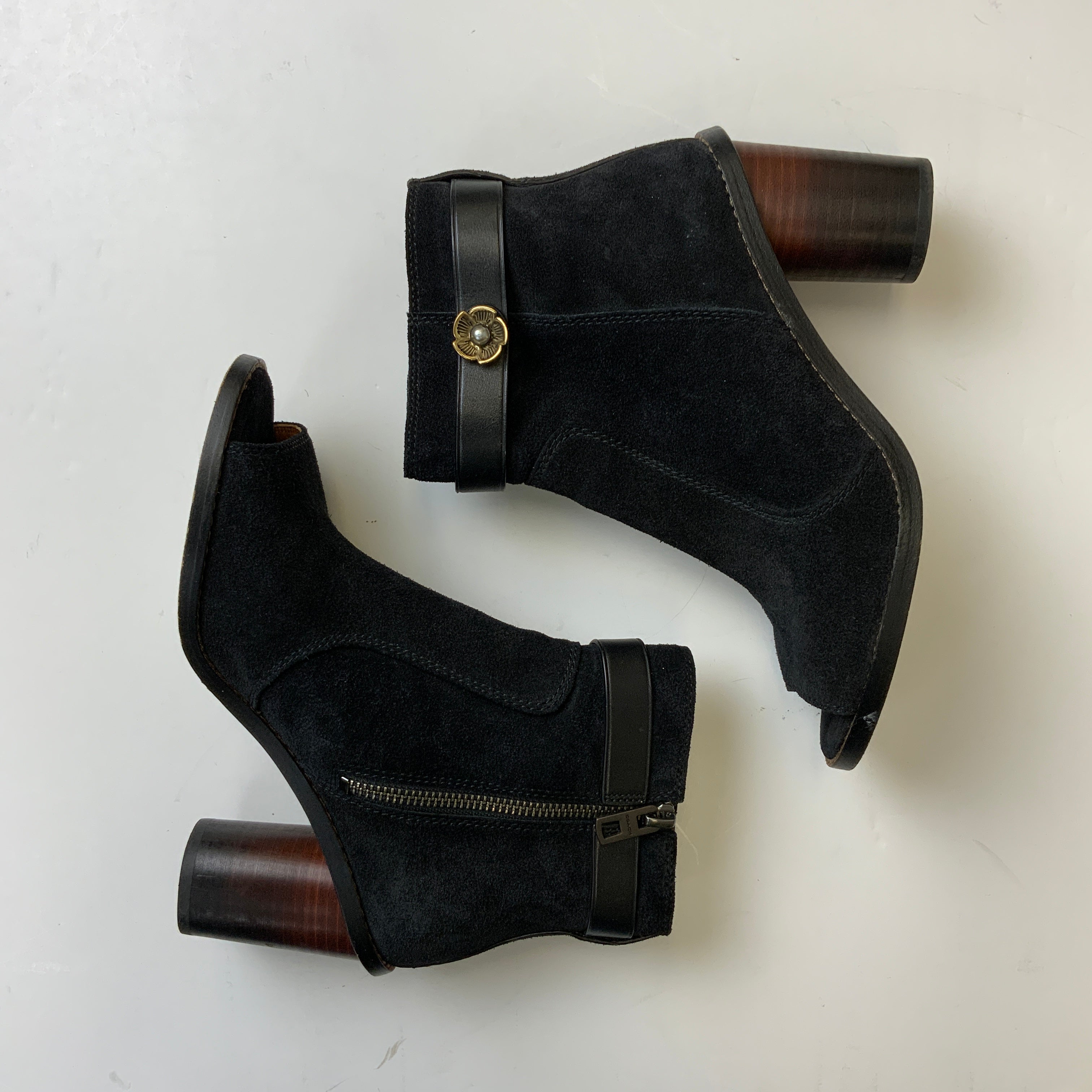 Boots Ankle Heels By Coach  Size: 6.5