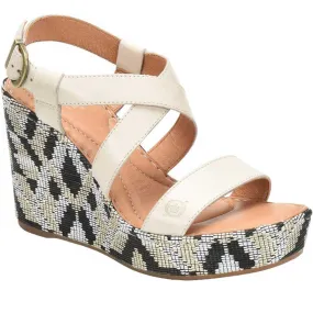 Born Sudo Wedge Sandal White (Women's)