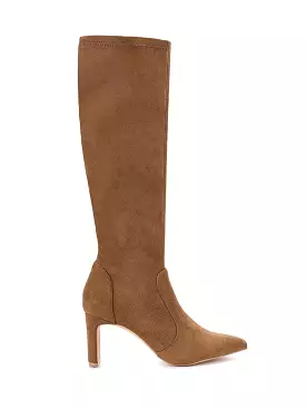 Bradley Tall Boots - Coffee Stretch Micro