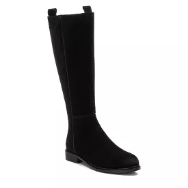 CARMELA Black Suede Knee  Boot  160978