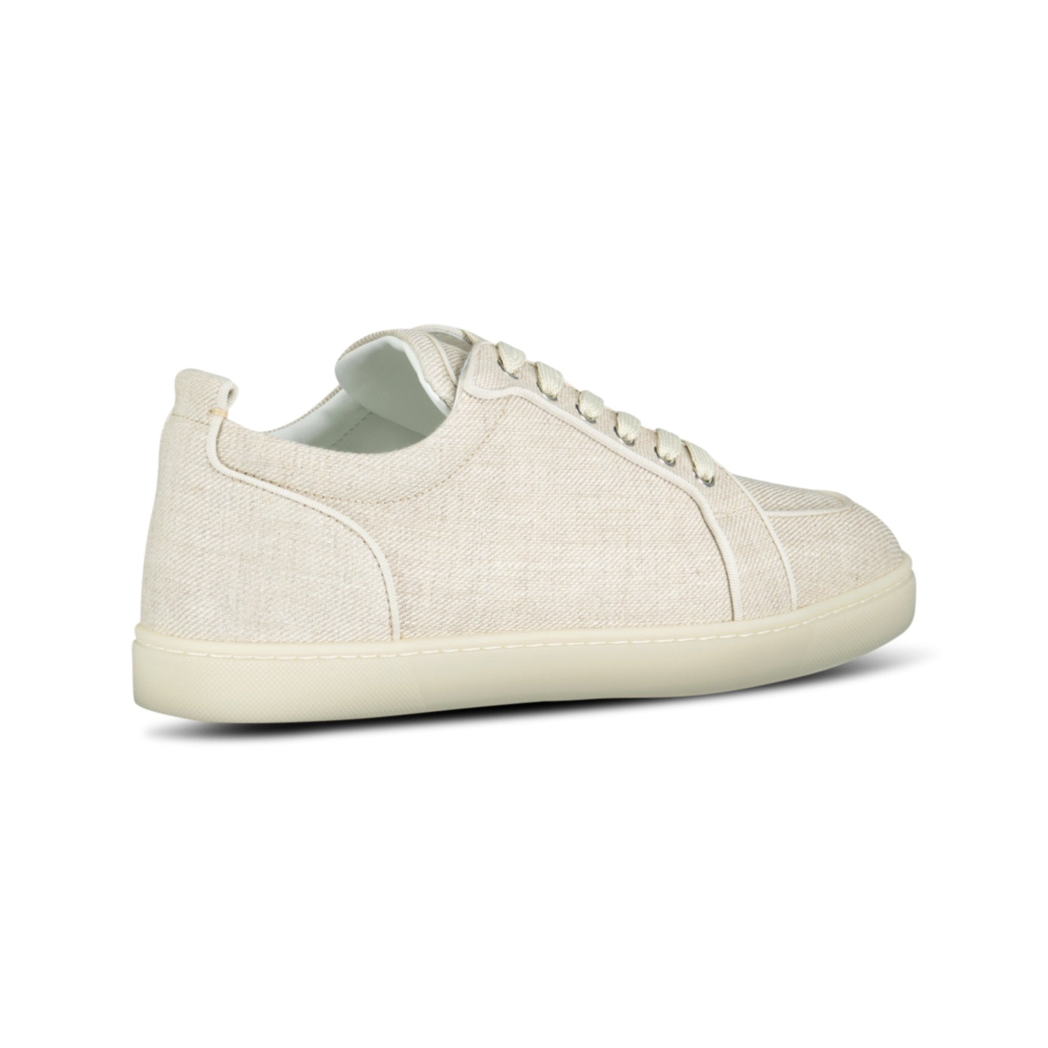 CHRISTIAN LOUBOUTIN RANTULOW ORLATO LINEN BEIGE TRAINERS