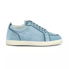 CHRISTIAN LOUBOUTIN RANTULOW ORLATO SUEDE LIGHT BLUE TRAINERS