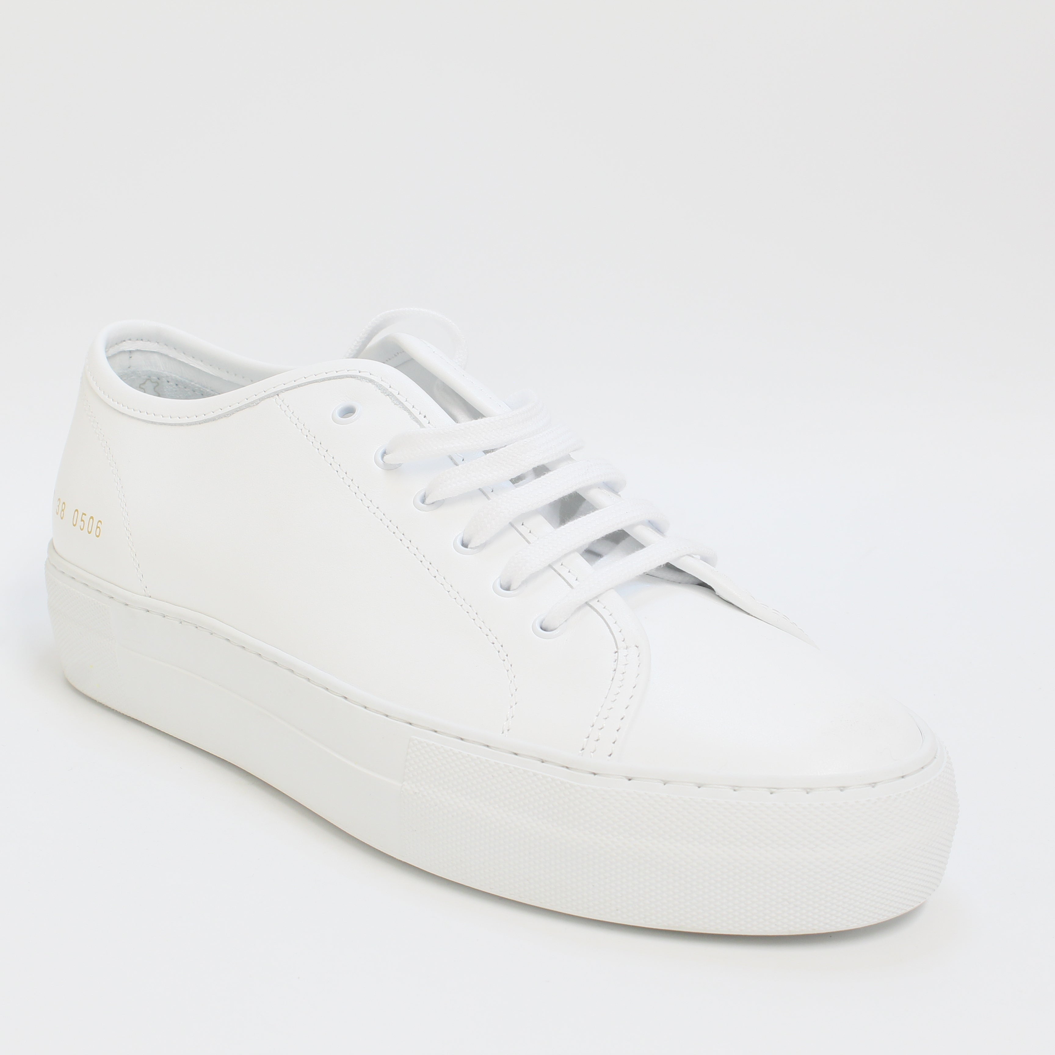 Common Projects Tournament Low Super White Leather Trainers