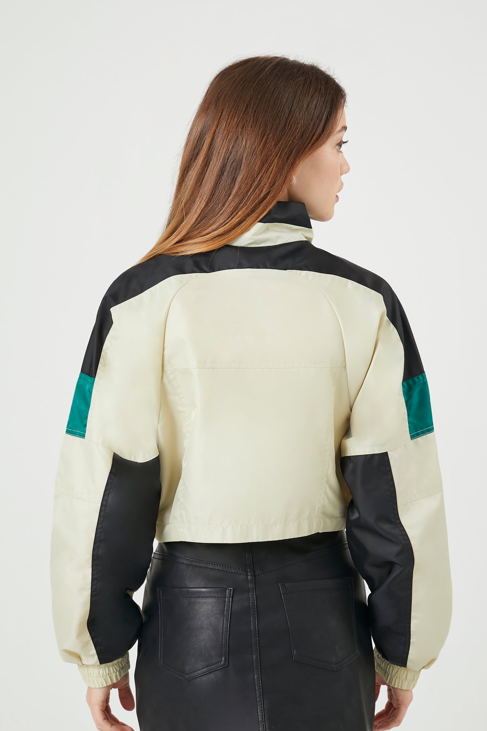 Cropped Colorblock Jacket