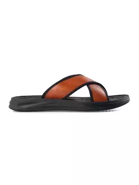 Cross Strap Sandal - Cognac Tan Phyton