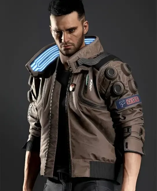 Cyberpunk Samurai V Bomber Leather Jacket | William Jacket