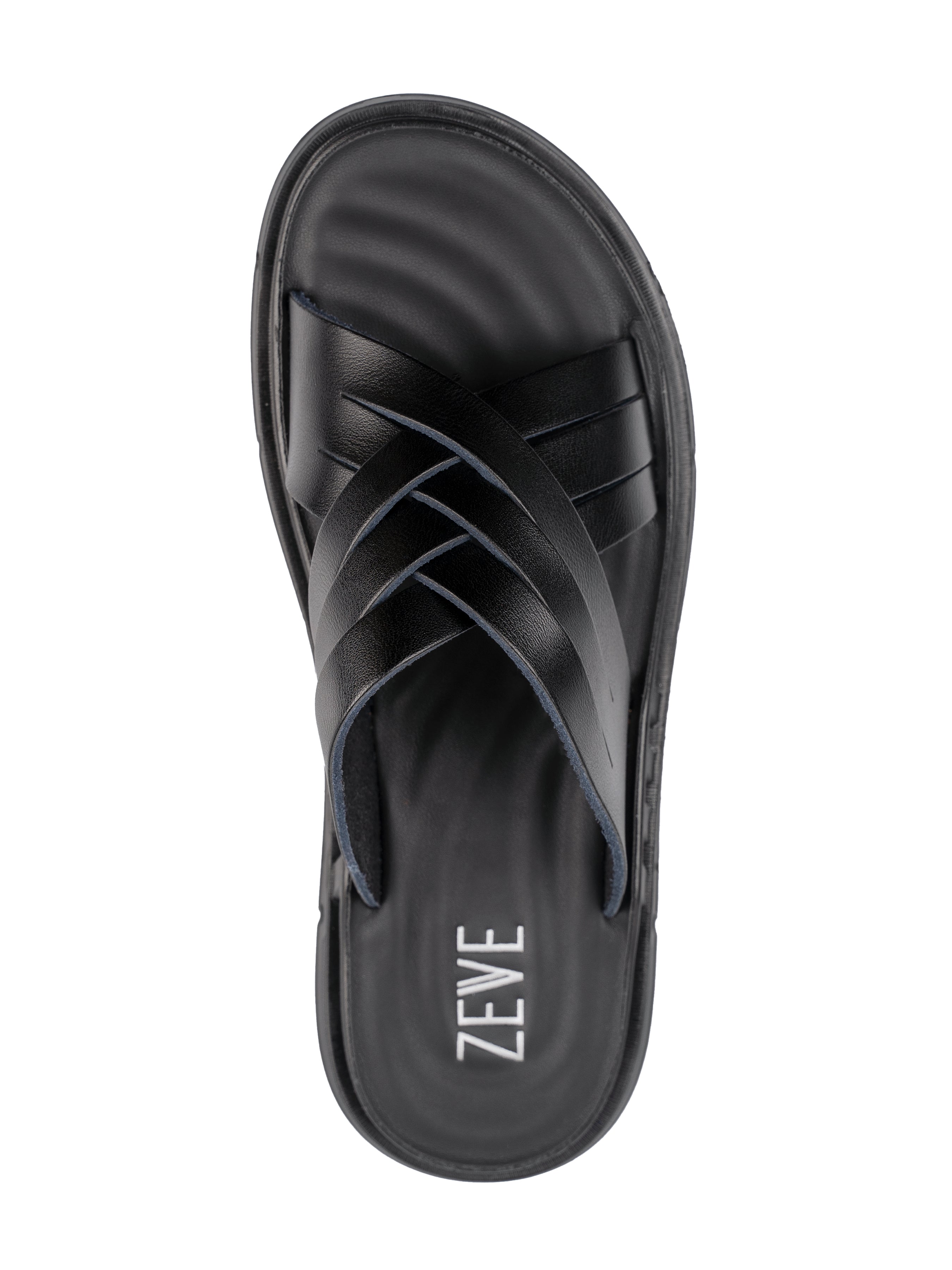 Cyro Sandal - Black Leather