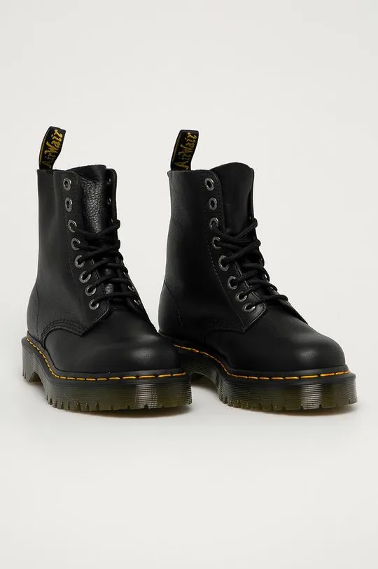 Dr. Martens leather biker boots 1460 Pascal Bex Pisa women's black color