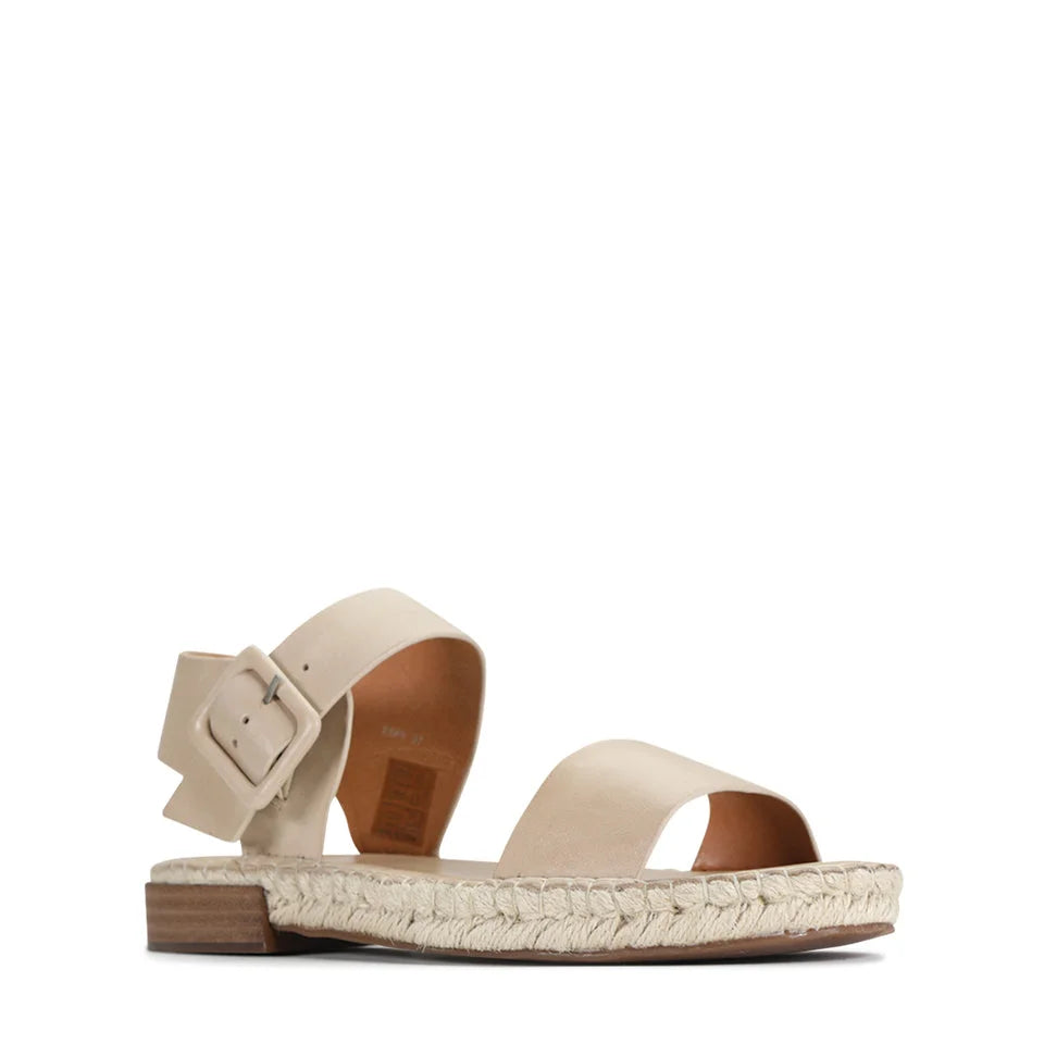 Espy Leather Espadrille Sandals - Ecru