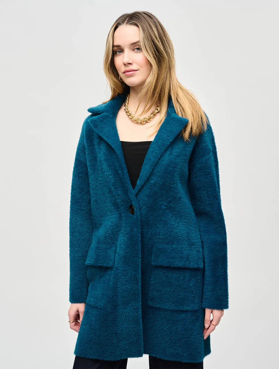 Feather Yarn Sweater Coat | Joseph Ribkoff