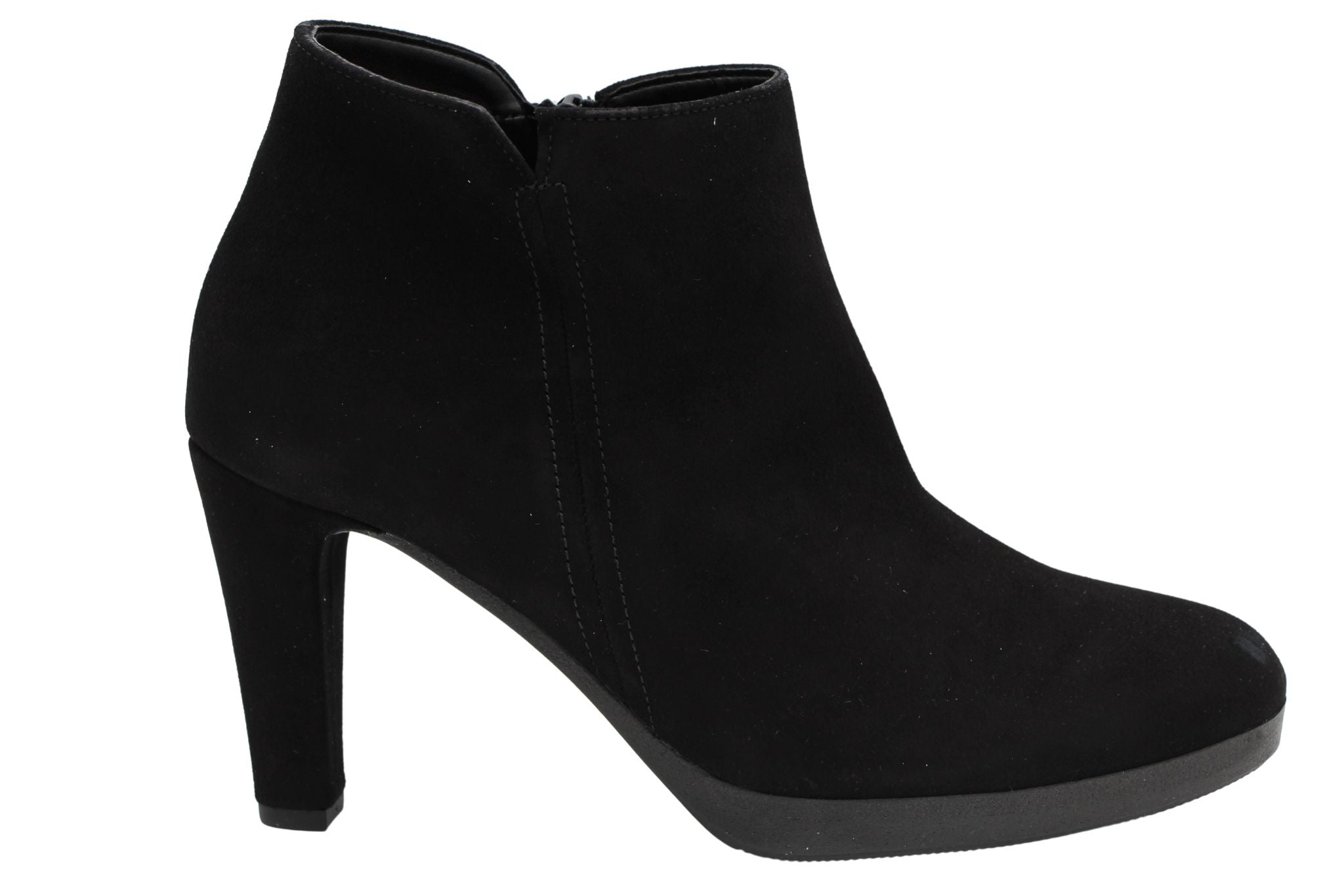 GABOR Black Suede Platform  Shoe Boot