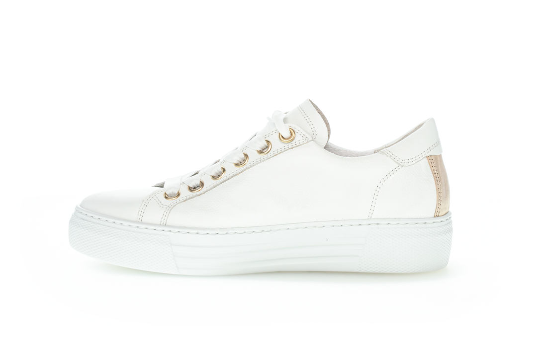 GABOR ZIP WHITE GOLD TRAINERS 46.465.51