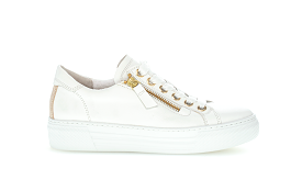 GABOR ZIP WHITE GOLD TRAINERS 46.465.51