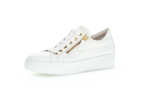 GABOR ZIP WHITE GOLD TRAINERS 46.465.51