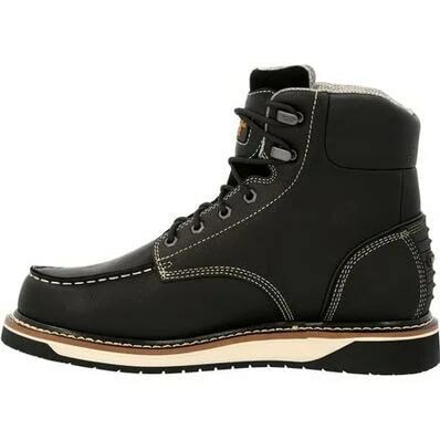 Georgia Men's AMP LT Wedge Waterproof Moc Toe Work Boot in Black