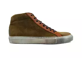 GIOVACCHINI Ruben Antique Cognac Suede Calf High Top Sneakers