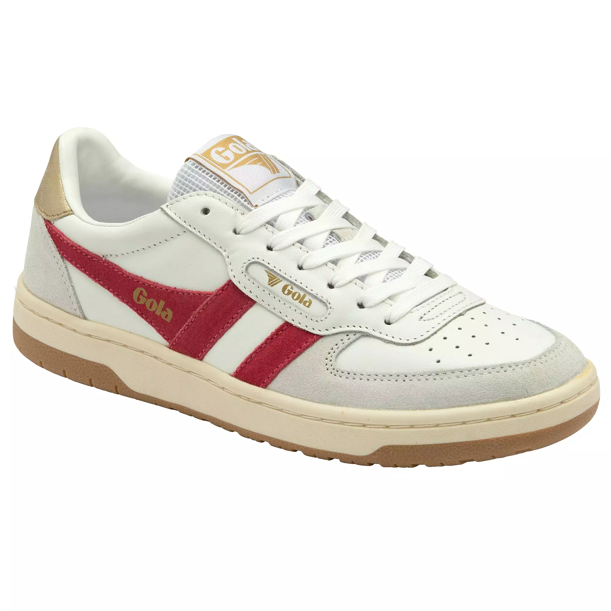 GOLA Hawk Sneaker - White/Raspberry/Gold