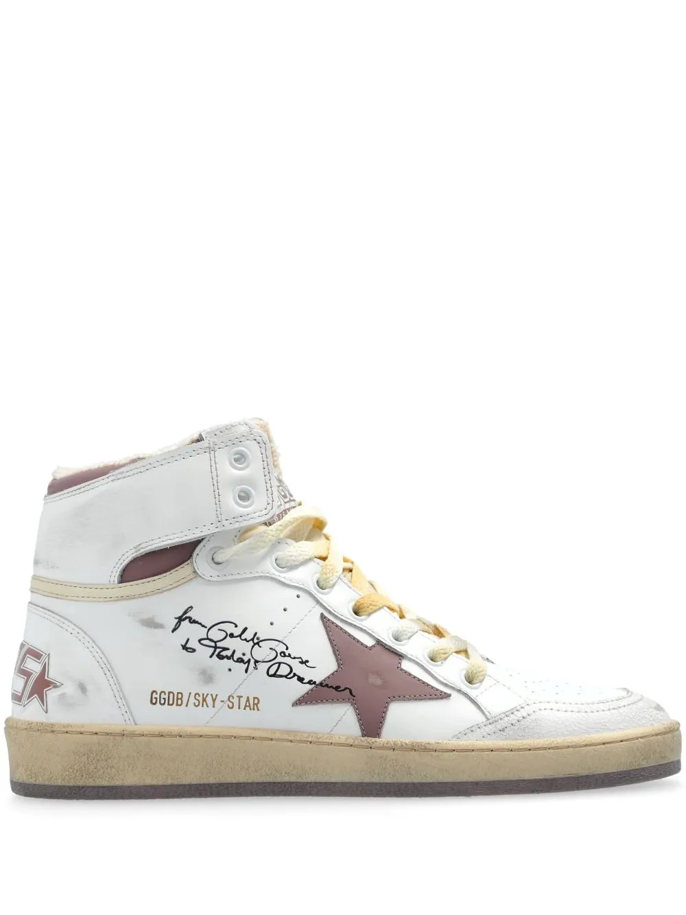 Golden Goose star-patch trainers - White