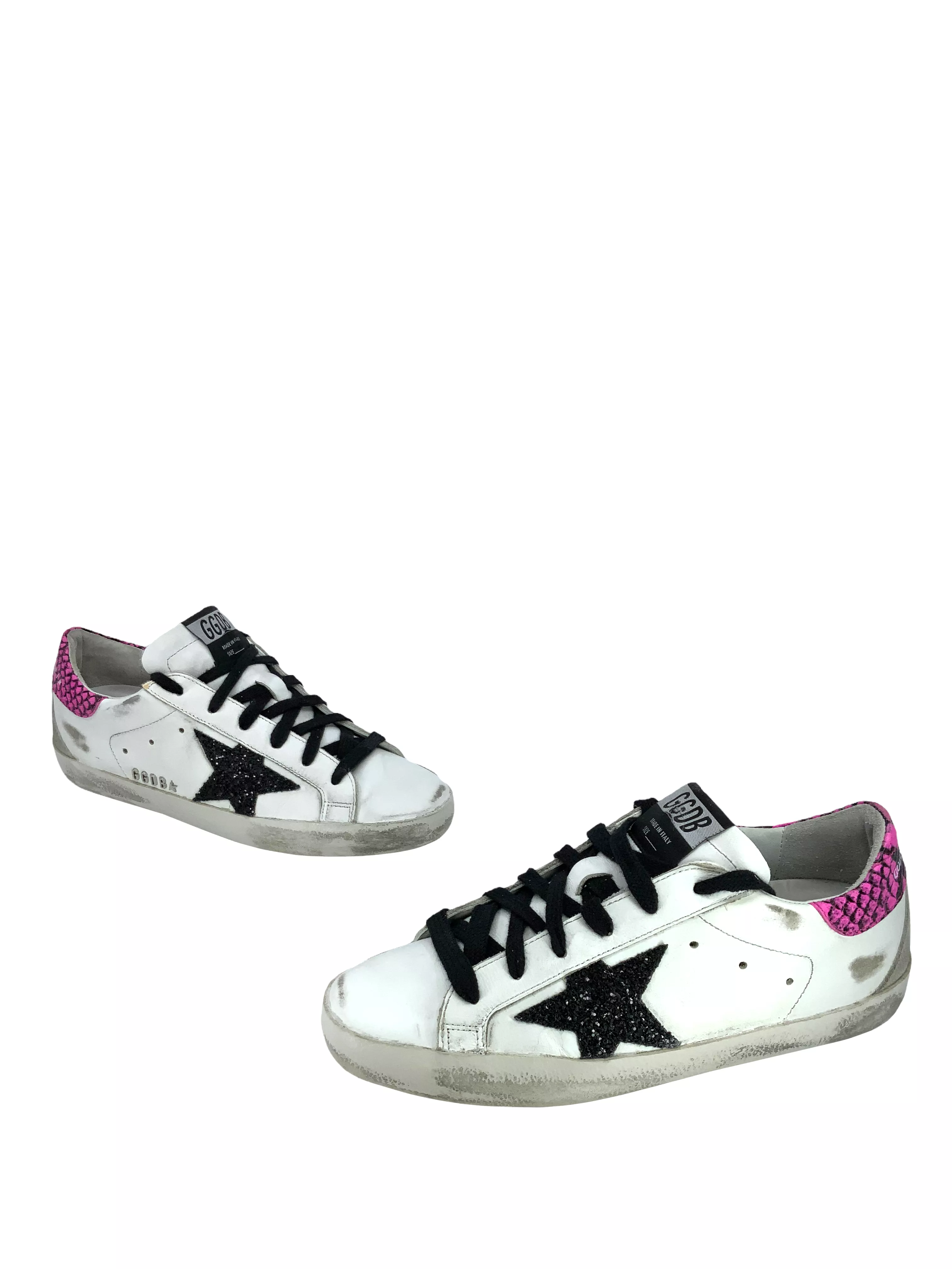 Golden Goose Superstar Glitter Low-Top Sneakers Size 5