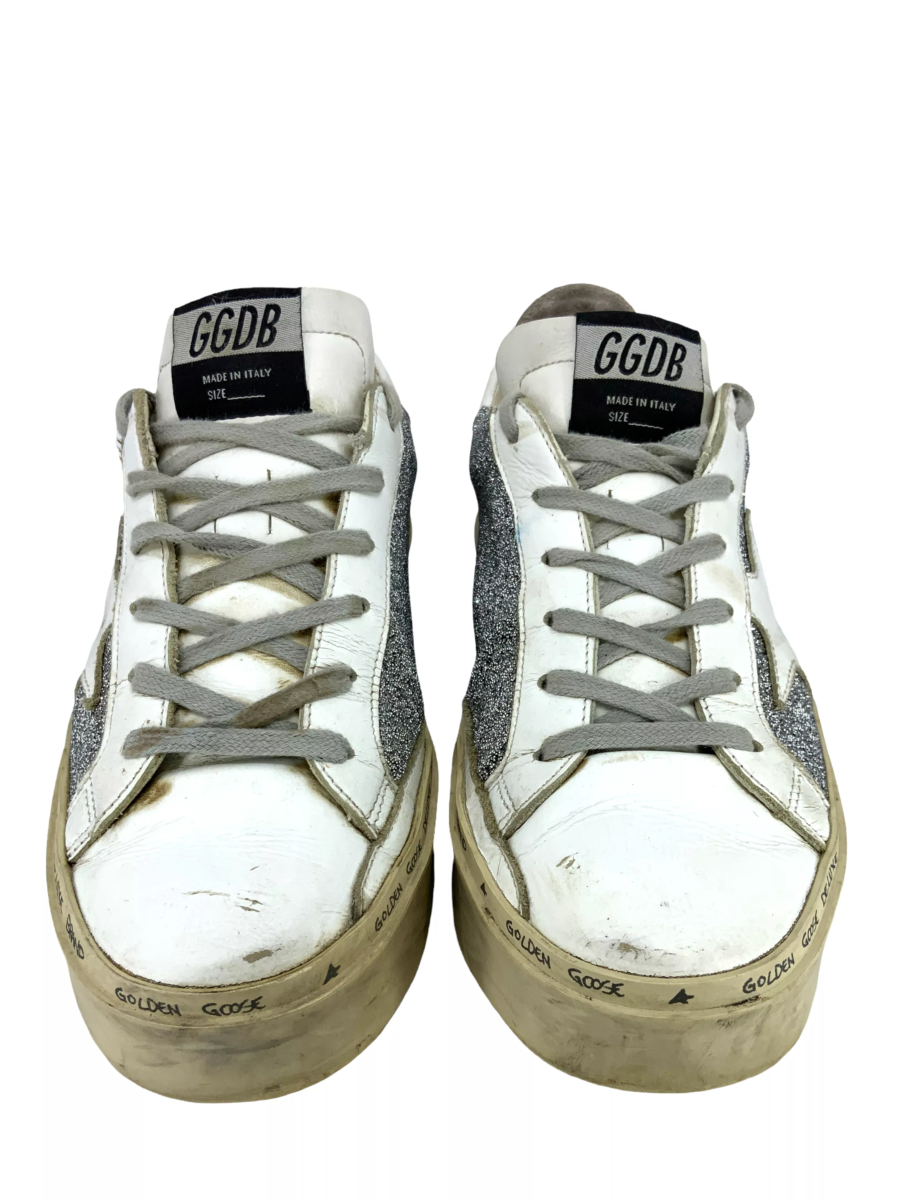 Golden Goose Superstar Metallic Glitter Low-Top Sneakers Size 7