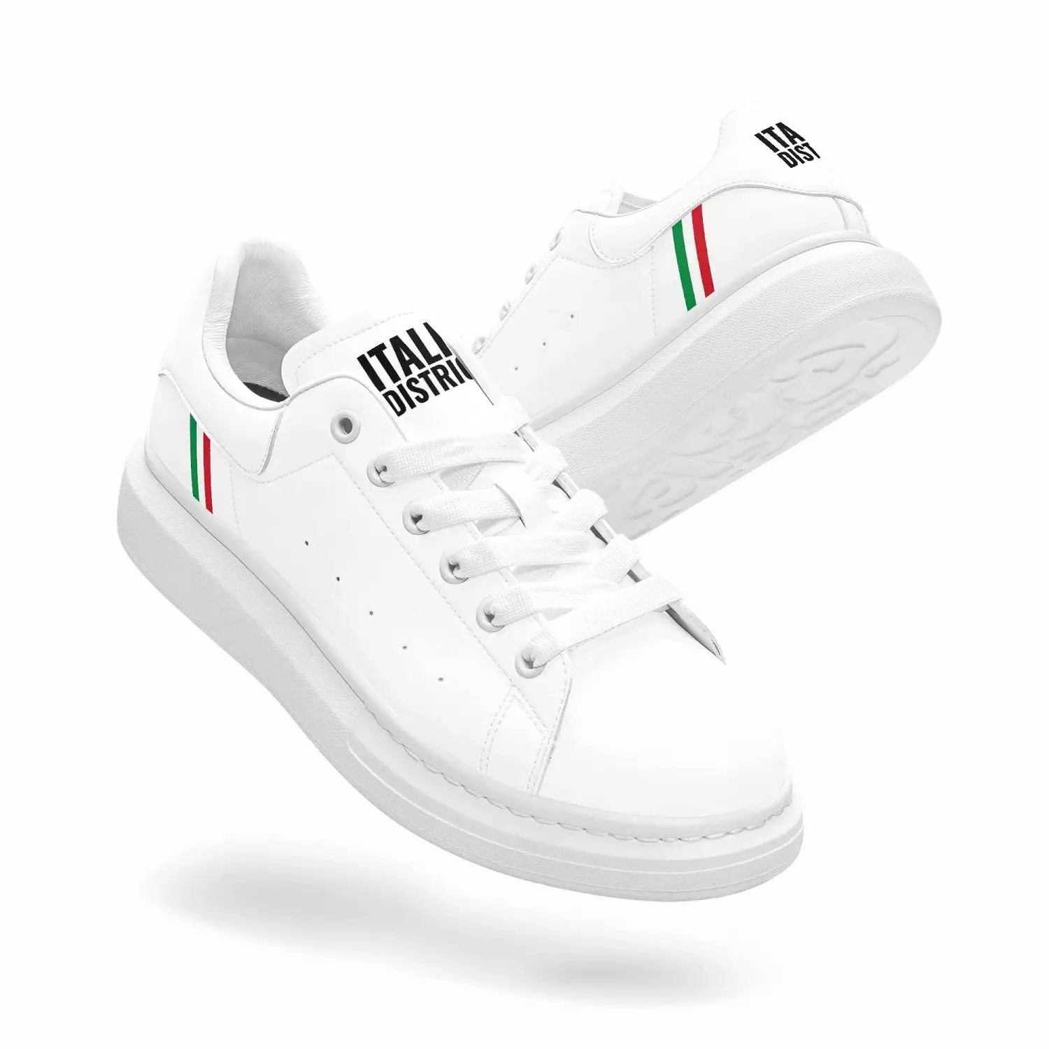 Italian Stripe | Leather Oversized Sneakers - Italia District