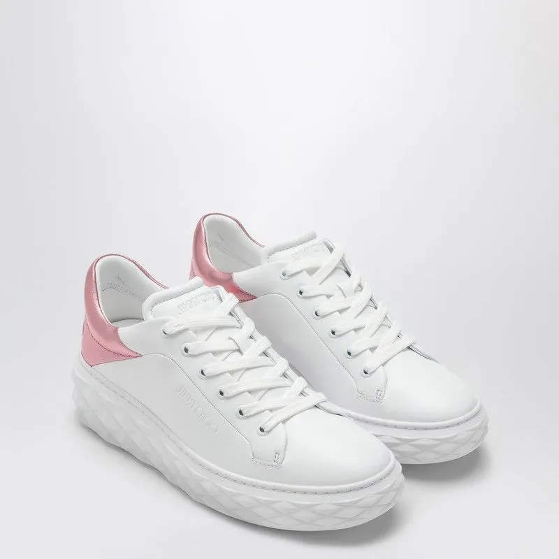 JIMMY CHOO Diamond Maxi Women’s White/Pink Metallic Sneaker