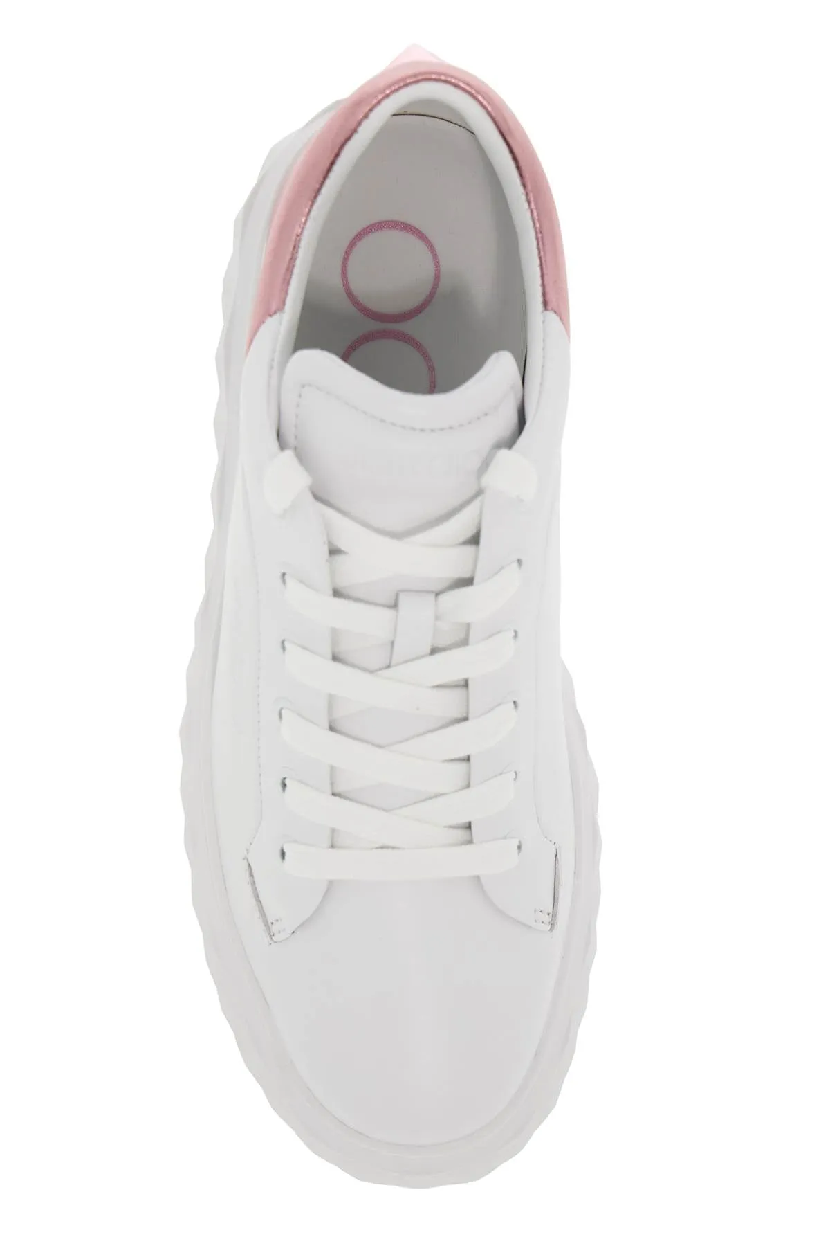 JIMMY CHOO Diamond Maxi Women’s White/Pink Metallic Sneaker