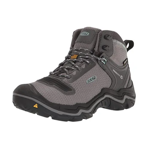 KEEN Women's Durand EVO Waterproof Mid Hiking Boot Steel Grey/Cloud Blue