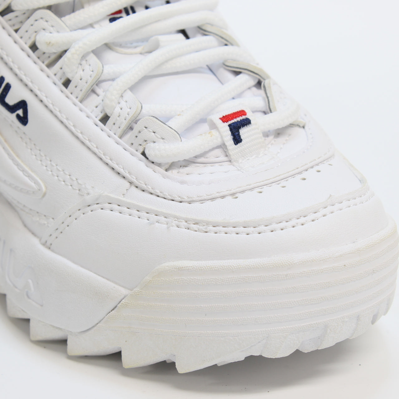 Kids Fila Disruptor Ii Kids White Fila Navy Fila Red Uk Size 10 Youth