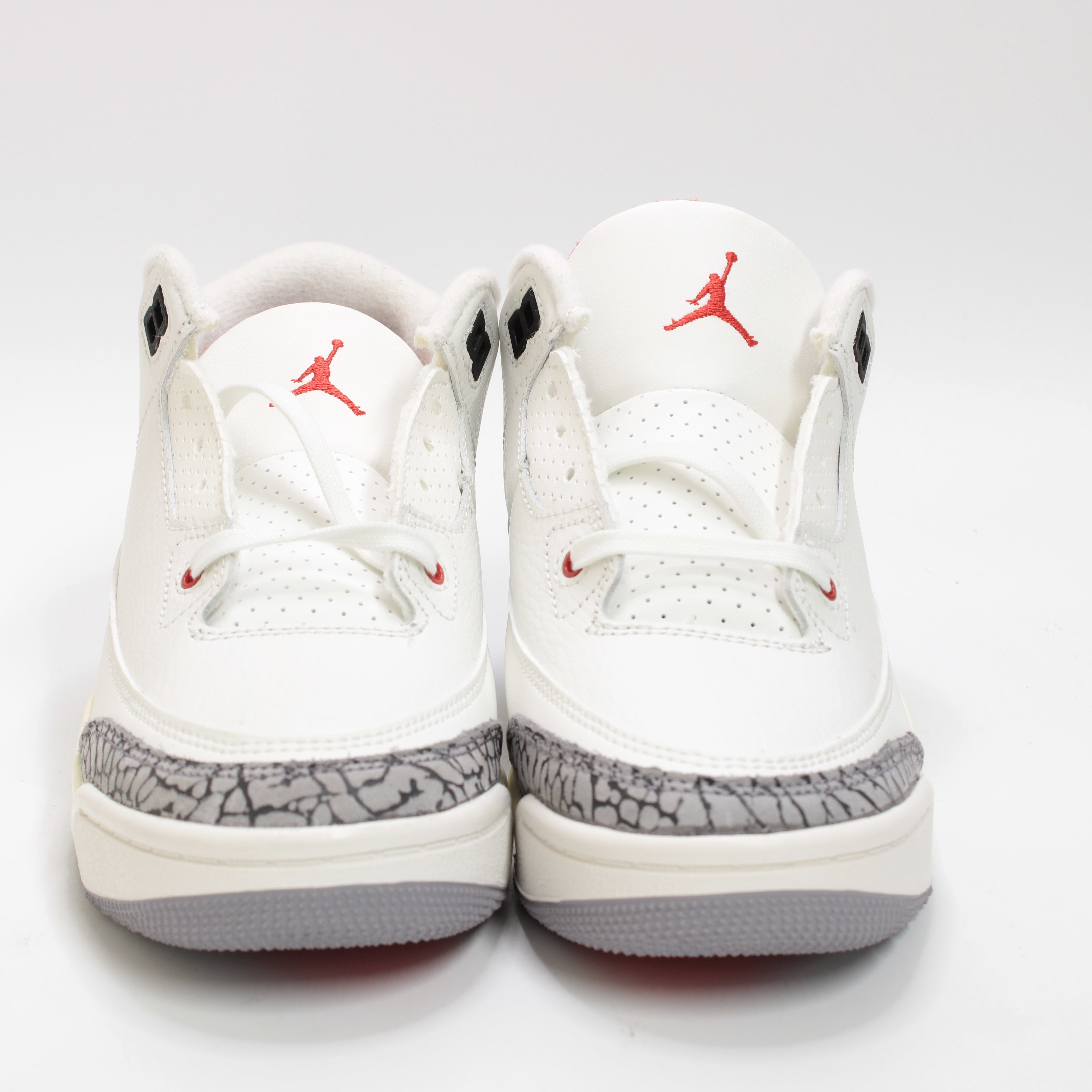 Kids Nike Jordan 3 PS Summit White Fire Red Black Cement Grey