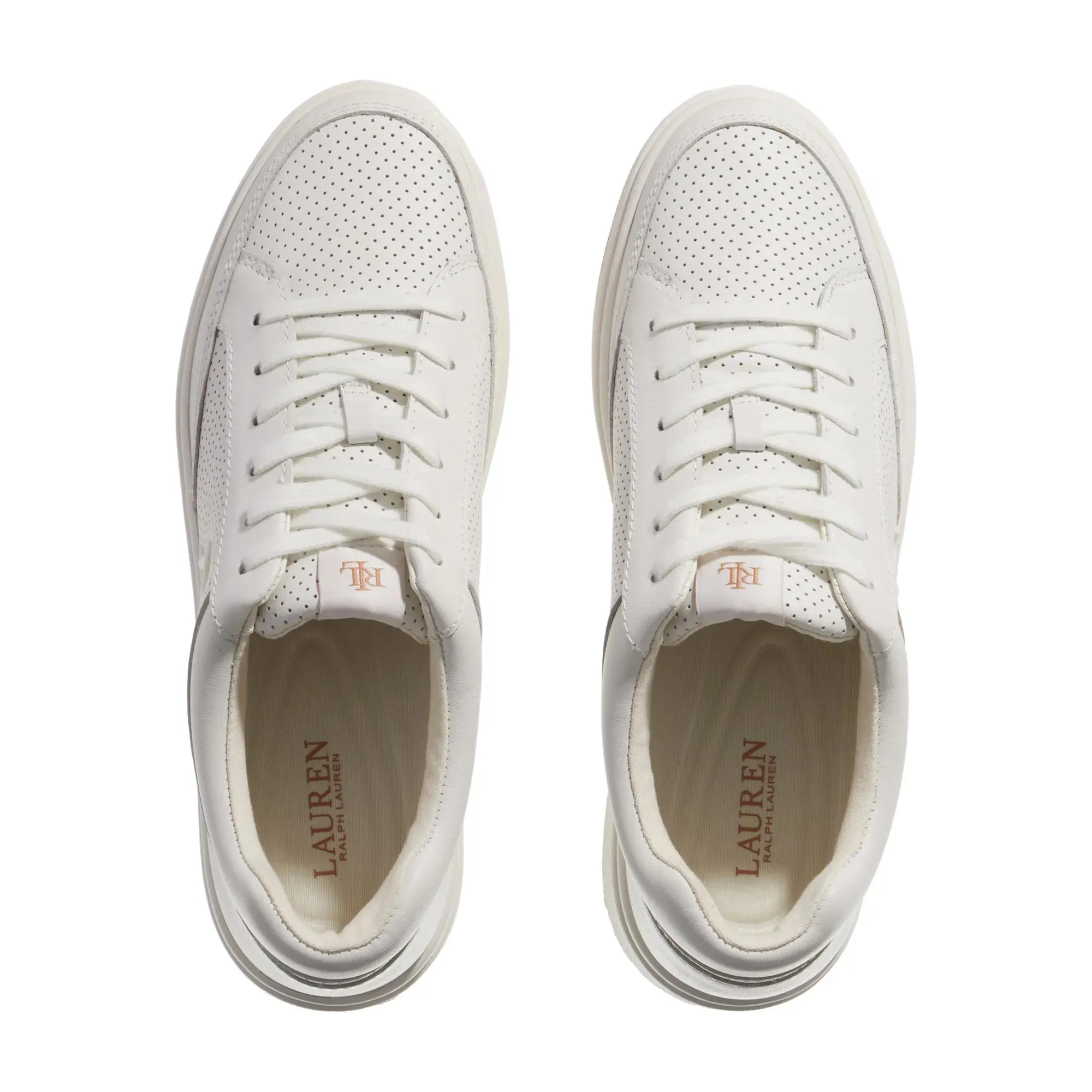 Lauren Ralph Lauren  Hailey 6 Sneakers Low Top Lace Snow White