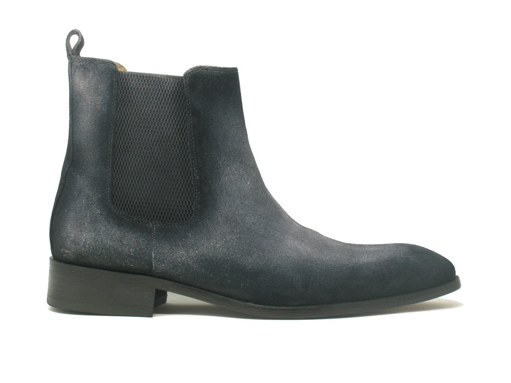 Leather Suede Chelsea High Boots