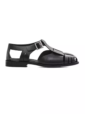 Liam Caged Sandal - Solid Black