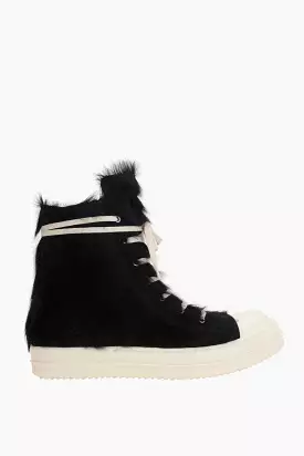 Lido calf hair high-top sneakers