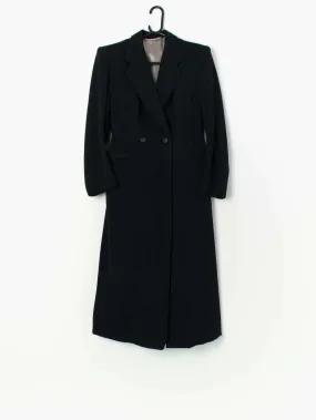 Long black 1940s vintage coat – Small / Medium