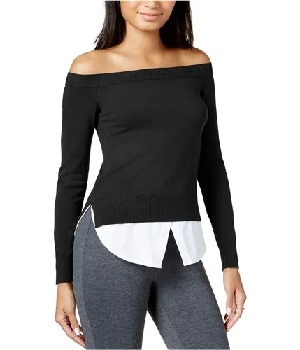 Maison Jules Womens Off-The-Shoulder Pullover Sweater